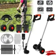 24V Cordless Grass Lawn Trimmer Edge Brush Cutter Lawn Mowers 2Battery DropOrder