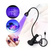 Portable LED UV Lamp For Gel Nails Curing Lamp Polish Dryer Flexible Gooseneck