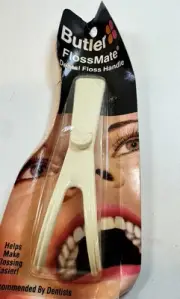 Vintage 80’s Butler Handle Dental Flossing Tool Aid- Floss mate New Old Stock