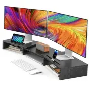 Dual Monitor Stand Riser for 2 Monitors, Monitor Stand for Desk, Adjustable