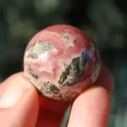 29mm 44g Rhodochrosite Crystal Sphere, Genuine Rhodochrosite Gemstone, Argentina