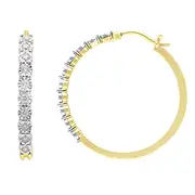 Miracle Hoop Earrings with 0.10ct of Diamonds in 9kt Yellow Gold