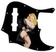 J BASS 5 STRING Graphic Pickguard to fit Fender Bass Guitar Pin Up BK Negligee B