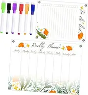 DOITOOL Magnetic Message Board Refrigerator Calendar Erasable Writing Board Kitchen Planning Whiteboard