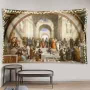 Tapestry Wall Hanging Art Home Decor, The School of Athens by Raphael 60"×40"
