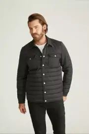 NWT Robert Graham Men's Quilted Shirt Jacket