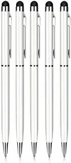 10x Capacitive Touch Screen Stylus BallPen for Apple iPhone iPad Samsung White