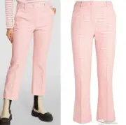 Max Mara Weekend Pants Womens 2 Plaid Check Coquette Barbie Cigarrette Tweed