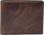 [FOSSIL] Men's RFID Blocking Derrick Leather Bifold Wallet with Flip ID