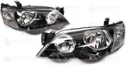 Black Headlights Pair For Ford Falcon BA BF XR XR6 XR8 FPV GT Typhoon (for: Ford)