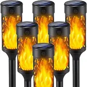 Solar Lights Outdoor Waterproof, Flame Torches for Outside with Flickering Flame, Solar Powered Outdoor Lights for Garden Decor, LED Luces Solares Garden Light