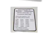 DECAL - 100 PATENT PENDING. COMPATIBLE WITH: MASSEY FERGUSON: 100 SERIES