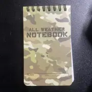 Waterproof All Weather Notebook 3 X 5 Writing Paper Green Multicam