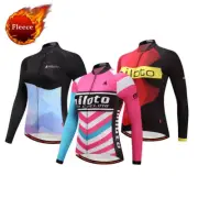 Ladies Winter Bicycle Clothing Top Thermal Fleece Bike Cycling Jersey Shirts