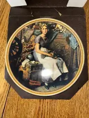 NORMAN ROCKWELL Knowles “Confiding In The Den” Rediscovered Women Plate