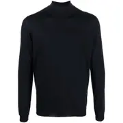 [Goes Botanical] Goes Botanical Fine-knit High-neck Jumper VI NUMERIC BLUE
