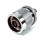 RF Coax SMA Adapter SMA Male/Plug to N Male/Plug Nickel Plated Gold Pin 2PCS