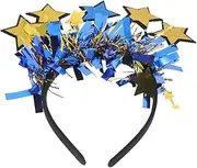 [ANDRESLAD] Headband Decorative Headdress Headbands Stars and Moon Decoration Decorations Ornament Star and Moon Element Decoration Star Moon Hair Hoop Plastic Blue