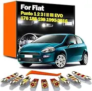 LED Interior Dome Map Light Kit, For Fiat Punto 1 2 3 I II III EVO 176 188 199 1993-2016 Vehicle Lamp Car Led Bulbs