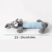 Squeaky Plush Duck Dog Toy With Chew Rope For Dental Care & Play
