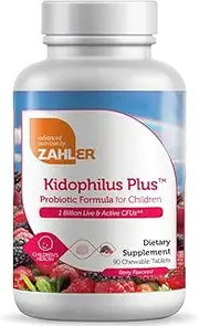 Zahler Kidophilus Plus, Chewable Kids Probiotics, All Natural Great Tasting Acidophilus for Children, Certified Kosher, 90 Chewable Tablets
