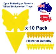 10pc Yellow Flower Butterfly Sticky Insect Trap Indoor Pot Pant Gnats Aphids Fly
