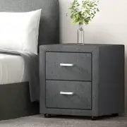1x Artiss Bedside Table CADEN Grey