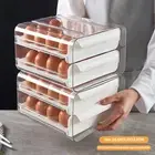 Egg Holder for Refrigerator Egg Holder Drawer 2-Layer Egg Storage CuBqF^