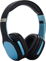 MH3 Head-Mounted BT5.0 Wirel Headset with Microphone Stereo Sound Button Ope ion Blue