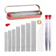 Beading Needles Set Thimble Long Straight Beading Thread Needles String Bead