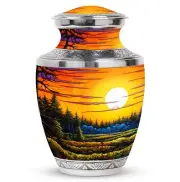 Stylized Sunset In A Forest Celestial Sentiments 10 Inch