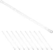 Gatuida Pack of 10 Hanger Connecting Strips Sturdy Clothes Hanger Strips Plastic Hanger Display Strips Connecting Strips for Hangers Versatile Hanging Connectors Plastic White