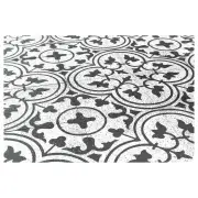Ella 20x20 Terrazzo Encaustic Tile, White &amp; Black
