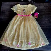 Disney Beauty And Beast Princess Belle Nightgown Pajama Girl Size 4/5 6/6x NWT