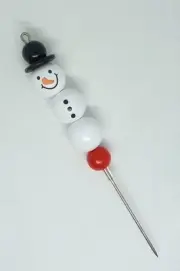 Snowmen Beaded Scribe Cake Decorating Cooking NEW Handmade