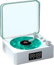 Daseeme Ocean Wave Projector Player with Water Ripple Turntable Portable White Noise Machine for Sleeping 4 Connection Ways BT Speaker Digital Display Screen Large Knob Operation for Home Office Gift