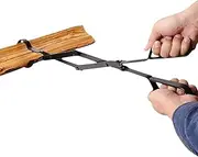 Heavy Duty Fire Tongs,Log Grabber for Thick Logs | Rust Resistant Heavy Duty Wood Fired Oven Tool for Campfire Fire Pit, Outdoor Indoor
