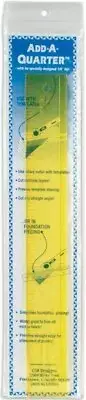 Add-A-Quarter™ - 12" Ruler - 1/4" Lip - Simplifies Foundation & Template Piecing