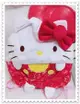 ♥小花花日本精品♥ Hello Kitty 束口袋 後背包 大臉 站姿 蝴蝶結 紅色 糖果 星星 絨毛 42152606