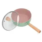AU (Green)Saucepan Non Stick Uniform Heat Transfer Wooden Handle Aluminum Noodle