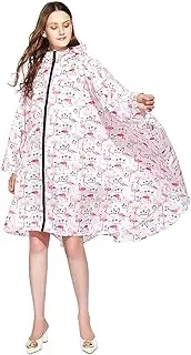 [NUUR] Women's Rain Poncho Jacket Waterproof Lightweight Reusable Hiking Rain Coat Jacket with Hood
