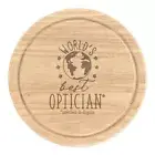 World's Best Optician Round Chopping Cheese Board Funny Joke Favourite
