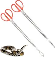 2pcs Reptile Feeding Tongs, Extra Long 20.5 inch Aquarium Tongs Ball Python Tank Accessories Snake Feeding Tongs Aquascaping Tools for Hold Worms Reptiles Lizards Bearded Dragon.
