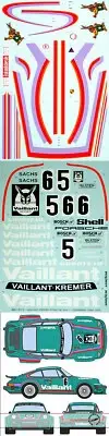 1/12 PORSCHE 934 VAILLANT KREMER WATERSLIDE TRANS DECAL WOLLEK '76 f TAMIYA