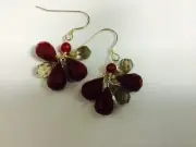 Goddess Chandelier Silver peridot, garnet & amethyst sterling silver earrings