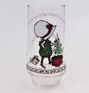 Holly Hobbie Coke Coca Cola Merry Christmas Drinking Glass 1978 Vintage
