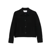 [Harris Wharf London] Harris Wharf London Button-front Collared Jacket 44 IT BLACK