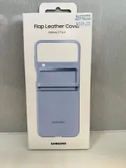Samsung Z Flip4 Flap Leather Cover - Blue