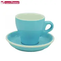 在飛比找PChome24h購物優惠-Tiamo 14號鬱金香卡布杯盤組5客180CC-粉藍色(H