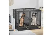 Jumbo Portable XX-Large Dog Cage Heavy Duty Pet Playpen Crate on Wheels